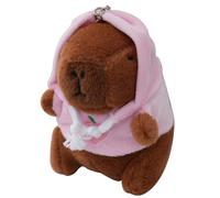 Genérico Capybara Plush Keychain - Plush 12cm | Capybara Keyring | Capybaras Pendant | Plushs Animal Keyring Pendant For Backpack Purse Bag Decoration Gift Giving And Everyday Carry
