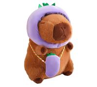Genérico Capybara Plush Stuffed Animal with Vegetable Hat and Bag, Soft Cute Toy for Boys and Girls, Adorable Themed Stuffed Doll for Snuggling, Collecting, and Room Decor