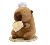 Genérico Capybara Plush Toy, Stuffed Animal, Plush Material, Cute Soft, Chef Hat Design, Hug-Friendly Material, 11-Inch, Brown, 1-Pack, Gift For Kids and Adults, 30cm,Safe For