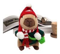 Genérico Capybara Plush with Clothes, 9.8in Soft Stuffed Animal Toy, Adorable Christmas Capybara Doll with Cute Outfit, for Boys, Girls, Adults, and Friends for Bedroom, Travel, or Car Decoration