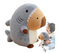 Genérico Capybara Stuffed Animal | 13.7in Shark Capybara Reversible | Soft Aesthetic Craft Ornament Plush Animal Companion for Home Desktops Bookshelves Display