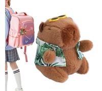 Genérico Capybara Stuffed Animal, Adorable Plush Ornament with Outfit and Sunglasses, 4,72 pulgadas Hangable Bag Charm, Cute Backpack Accessory, Fun Decor for Boys Girls, verde, Se référer au