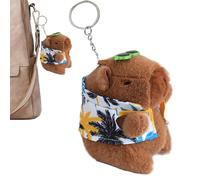 Genérico Capybara Stuffed Animal, Adorable Plush Ornament with Outfit and Sunglasses, 4,72 pulgadas Hangable Bag Charm, Cute Backpack Accessory, Fun Decor for Boys Girls, azul, Se référer au