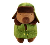 Genérico Capybara Stuffed Plush Doll, 30cm Soft Capybara Toy & Adorable Coat and Hat Design, Huggable Feature, Sofa Bedroom Car Decoration Gift for Kids Collectible Animal Plush Toy