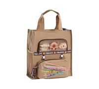 Genérico Capybara Tote Bag, Canvas Animal Print, Cute Travel Accessory, Large Storage Space, Lightweight Sturdy Fabric, Perfect for Elementary Kids Teens and Daily School Adventures