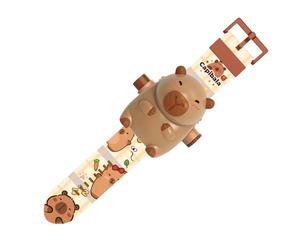 Genérico Capybara Watch, Digital Projector Watch, Animal Toy Bracelet, Adjustable Strap, 24 Projection Patterns, Ideal for School or Birthday Gift, 9.84 Inches, Brown Color, 1 Piece