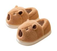 Genérico Capybara Zapatillas De Peluche De Animales Para Estar Por Casa, Pantuflas Capybara Hombre Mujer Invierno, Pantuflas Capibara Antideslizantes Para Hogar Dormitorio Apartamento Escuela Spa