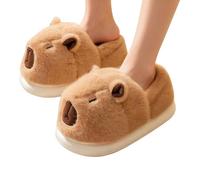 Genérico Capybara Zapatillas De Peluche De Animales Para Estar Por Casa, Pantuflas Capybara Hombre Mujer Invierno, Pantuflas Capibara Antideslizantes Para Hogar Dormitorio Apartamento Escuela Spa