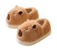 Genérico Capybara Zapatillas De Peluche De Animales Para Estar Por Casa, Pantuflas Capybara Hombre Mujer Invierno, Pantuflas Capibara Antideslizantes Para Hogar Dormitorio Apartamento Escuela Spa
