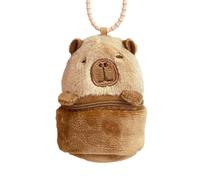Genérico Capybara Zip Wallet - Plush Mini Change Purse, Cute Animal Shape Design, Smooth Zipper Closure, Portable Lightweight Storage Pouch | Small Essentials Holder for, Cards, Headphones, Cosmeticc
