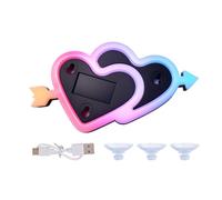 Genérico Car Ambient Lighting Kit - LED Solar Heart Induction 7-Mode | Automotive Neon Lights Car Decor | For RV Sedan Truck Van Window Windshield Door Outdoor Travel Road Trip