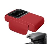 Generico Car Armrest Cover, Armrest Cushion Pad, 35x20x7.5cm/13.78x7.87x2.95 Inches Center Console Cushion Pad with Cup Holders, Interior Accessories for Most Vehicles Leather