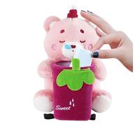Genérico Car Basura Bin and Tissue Holder | Animal Tissue Box Holder and Basura Can for Car | Soft Plush Automotive Storage Organizer for Toys Celell Phones Pet Waste Management Wallet Keys Umbrella