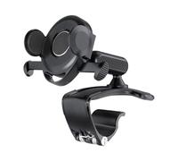Genérico Car Cell Phone Mount - 360-Degree Rotating Dashboard Stand, Heavy-Duty Vibration-Dampening Frame, Universal Adjustable Clamping Arms, Washable Sticky Gel Pad, for Delivery Routes