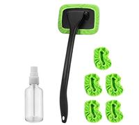 Genérico Car Cleaner, Windshield Tool, 8.66 x 6.29 x 2.16in Microfiber Mop, Window Brush, Rotating Squeegee for Interior Glass, Inside, Towel Pads, Reusable Washer, Dashboard Reach, Auto Accessory