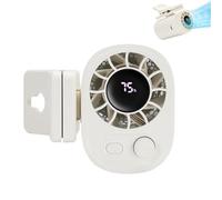 Genérico Car Clip on Fan with LED Display, Mini Clip on Fan, personal fan clip on, 360° Rotation, 100 Speeds Adjustable, USB Rechargeable, Compact Fans for Travel, Work, Camping (White)