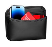 Genérico Car Console Organizer | Small PU Leather Auto Organizer Bag | Multifunctional Car Storage For Daily Commuting, Road Trip, Camping, Long Drive, Family Travel & Snack Time