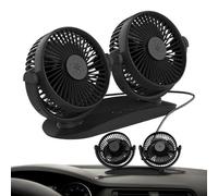 Genérico Car Cooling Fan - ABS + PP 25x9x16cm | Double Head Car Electric Fan | 360-Degree Rotation Cooling Device Low Noise Air Circulator For Trucks Vehicles School Outdoor Travel