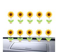 Genérico Car Dancing Sunflower 10 Pieces Dancing Auto Tion Fig urines