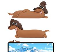 Genérico Car Dashboard Decorations,2 Piece Mini Dachshund Figurine - Work Environment Upgrade Dash Decor, Effortless To Use For Computer Monitor Desk Bookshelf Home Interior Office Party Favors