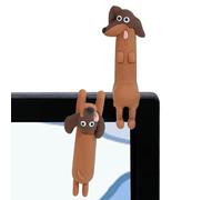 Genérico Car Dashboard Decorations,2 Piece Mini Dachshund Figurine - Work Environment Upgrade Dash Decor, Effortless To Use For Computer Monitor Desk Bookshelf Home Interior Office Party Favors
