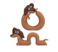 Genérico Car Dashboard Decorations,2 Piece Mini Dachshund Figurine - Work Environment Upgrade Dash Decor, Effortless To Use For Computer Monitor Desk Bookshelf Home Interior Office Party Favors