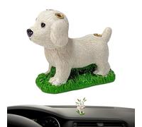 Genérico Car Dashboard Decorations, Resin Dog-Shape Floral Arrangement, Sturdy Dash Decor for Office, Party Favors, Home Desktop, Women & Men, Cute Interior Ornament, Stylish Car Decor