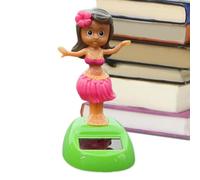 Genérico Car Dashboard Decorations, Solar Swinging Hawaii Girl Figurines, Waterproof Shaking Ornaments for Table, Ideal for Car, Home, Office, Patio, Desk, Weather-Resistant Fun Decor