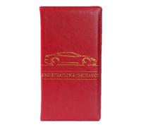 Genérico Car Document Holder, Registration and Segurance Wallet, Driver Document Pouch, Car Interior Accessories, Insurance Card Holder, Vehicle Registration Organizer, License and Card Holder, rojo,