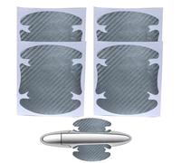 Genérico Car Door Handle Sticker - 4pcs Protective Carbon Fiber Cover Film | Waterproof Side Paint Shield, Auto Door Guard, Scratch-Resistant Accessory for SUV Vehicle Exterior Protection
