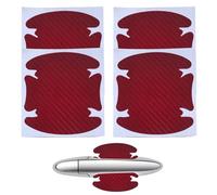 Genérico Car Door Handle Sticker - 4pcs Protective Carbon Fiber Cover Film | Waterproof Side Paint Shield, Auto Door Guard, Scratch-Resistant Accessory for SUV Vehicle Exterior Protection