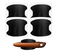 Genérico Car Door Handle Sticker - 4pcs Protective Carbon Fiber Cover Film | Waterproof Side Paint Shield, Auto Door Guard, Scratch-Resistant Accessory for SUV Vehicle Exterior Protection