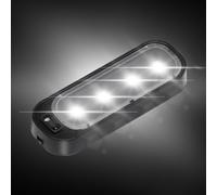 Genérico Car Door Warning Lamp - 2.83x0.98x0.43in LED Sensor Light, Infrared Auto Light, Wireless Door Safety Indicator, USB Rechargeable Signal Lght | Intelligent Car Opening Warning For Night Dri