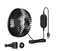Generico Car Fan, 3-Speed Adjustable Quiet Air Blower, Strong Wind Power, Efficient Circulation, Compact Vehicle Cooling Fan for Truck, Van, Camping, Home, Hot Summer Travel