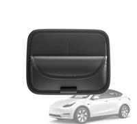 Genérico Car Glasses Case PU Leather 21.5x16.8cm | Sunglasses Visor Holder Organizer Box, Multi-Purpose Auto Eyeglasses Storage Clip Protective Case | Vehicle Interior Accessory For Cars Use