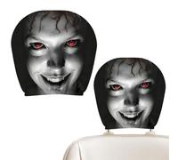 Genérico Car Headrest Cover 2PCS Scary Face Design Automotive Seat Decor