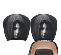 Genérico Car Headrest Covers - 2 Pack Halloween Ghost Face Seat Protectors