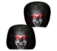Genérico Car Headrest Covers - Ghöst Fàce 2 Pack | Scary Halloween Decor