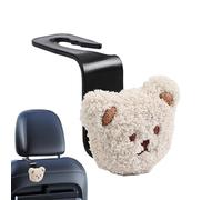 Genérico Car Headrest Hooks - Cute Bear Rear Bag Hook Holder Hooks Back Seat, Auto Seat Headrest Hook Hangers Universal Smooth For Purse Umbrellas Bags Grocery Storage Car Organizer Accessory