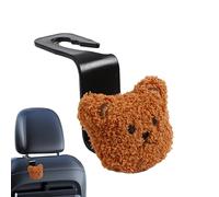 Genérico Car Headrest Hooks - Cute Bear Rear Bag Hook Holder Hooks Back Seat, Auto Seat Headrest Hook Hangers Universal Smooth For Purse Umbrellas Bags Grocery Storage Car Organizer Accessory