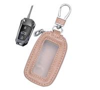 Genérico Car Key Case - Vehicle Keyring Zipper Bag with Metal Hook - PU Leather Portable Car Remote Keychain Bag for Men Women