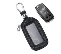 Genérico Car Key Fob Case,Zipper Key Organizer with Metal Hook - PU Leather Portable Car Remote Keychain Bag for Men Women