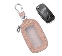 Genérico Car Key Fob Holder,Zipper Key Organizer with Metal Hook | PU Leather Portable Car Remote Keychain Bag for Men Women
