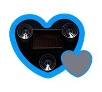 Genérico Car LED Ãmbient Light, Solar-Powered Heart-Shaped Neon Light For Čar Wińdöw, No-Wiring Triangular Heařt -Sĥaped Ambient Ligĥt With Suction Cup, Interior Car Decoration, 1 Liğht