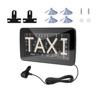 Generico Car Led Sign - 12V Taxi Light Up Sign | High Brightness LED Display With Suction Cup | Illuminated Windshield Dashboard Indicator For Garage, Delivery, Taxi Cab, And Professional Drivers