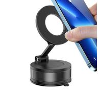 Genérico Car Magnetic Phone Stand, Foldable Auto Bracket, Adjustable 360° Rotation, Powerful Magnet Grip, Compact Size, Excellent for Navigation, City Commuting, Long Highway Journeys, and Travel Use
