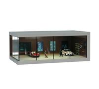 Genérico Car Model Storage Case, Dustproof LED Display Cabinet, Realistic Parking Lot, Stackable Vehicle Toy Organizer with Lights for Collectors, 10,43 × 4,13 × 5,91 pulgadas