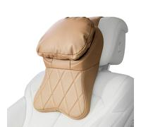 Genérico Car Neck Pillow - Memory Foam Headrest Cushion, Ergonomic Support Pad | Adjustable Travel Pillow with PU Leather Cover For Driving, Truck, Airplane, Office Chair and Road Trip Comfort