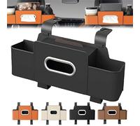 Genérico Car Organizers and Storage Box, Car Organizers and Storage Box Behind Seat, Multifunctional Cars Organizer Back Seat for Hold Phone, Tissue, Drinks, Handbag, Universal Fit (Black,1PC)