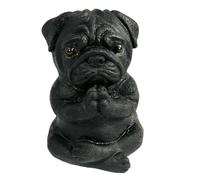 Genérico Car Ornament Interior Decoration Small Figurine - Pug Dog Model Statue | Resin Meditation Dogs Sculpture,Zen Yoga Dog Figurine, Meditation Pug Statue For SUVs, Trucks, Cars, and RVs